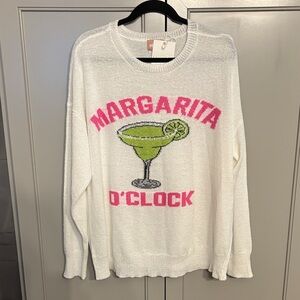 NWT Show Me Your MuMu White Margarita Graphic Sweater M